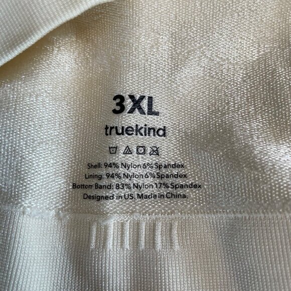 Truekind® Everyday Throw-on Wireless Bralette Chai Cream Sz 3XL NWOT 91404 - Picture 3 of 3